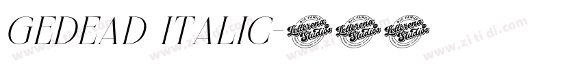 GedeaD Italic字体转换 GedeaD Italic字体转换